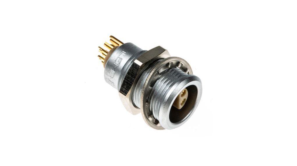 Circular Connector, 4 Contacts, Panel Mount, Socket, Female, IP50, 0S Series