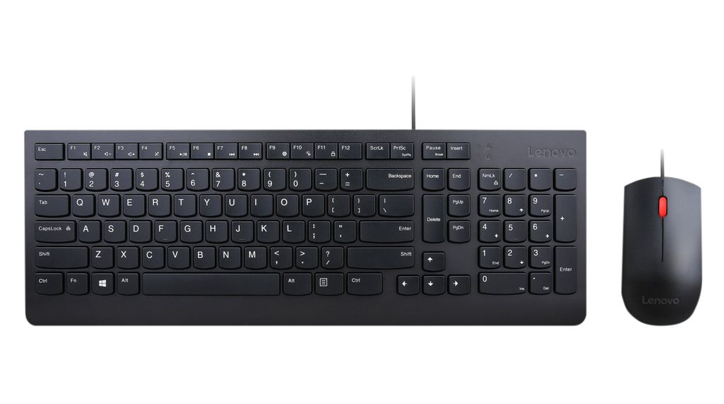 4X30L79897 | Lenovo Keyboard and Mouse, 1600dpi, Essential, DE Tyskland, QWERTZ, Kabel Distrelec Danmark