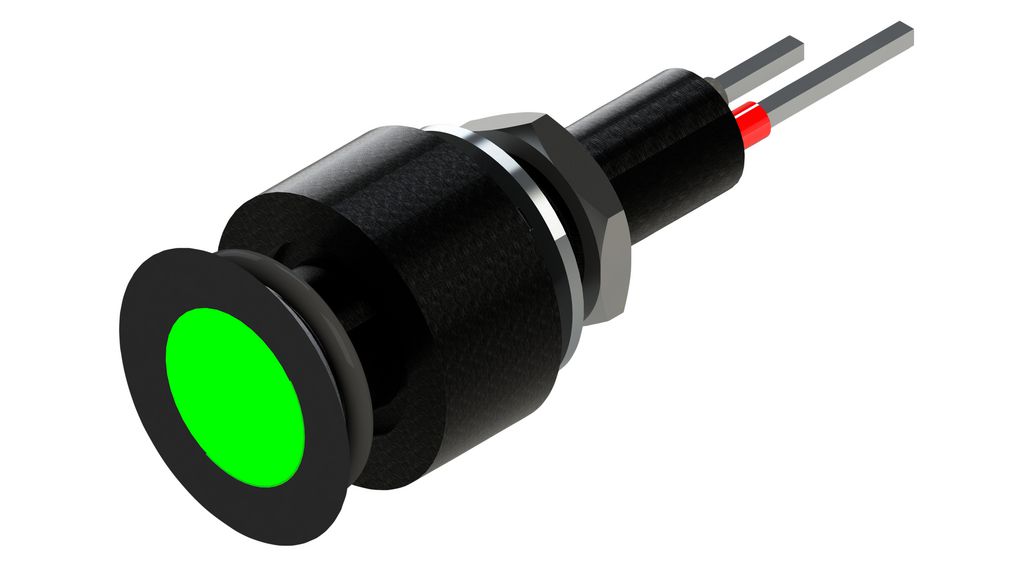Led-controlelampje Groen 6.1mm 12VDC 20mA
