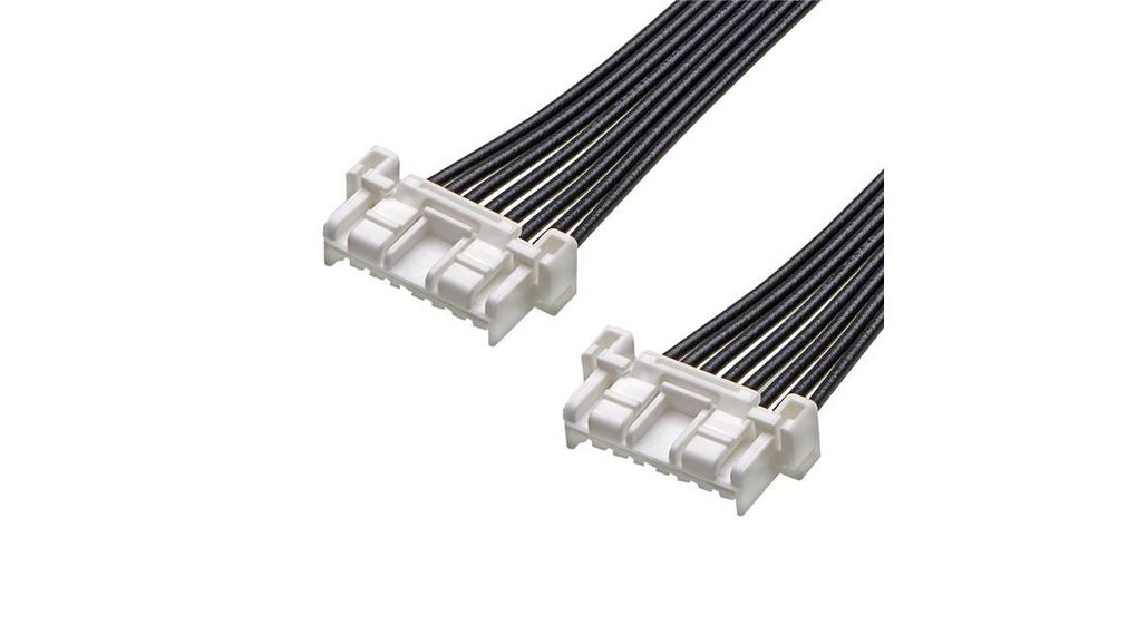 Brugsklare kabelsamlinger, Stik - Stik, 300mm, 22AWG, Strømkredse - 10