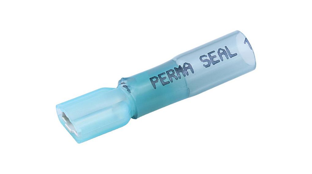 Spade-connector, Niet-geïsoleerd, Blauw, 1 ... 2.5mm², Aansluiting, 5 ST
