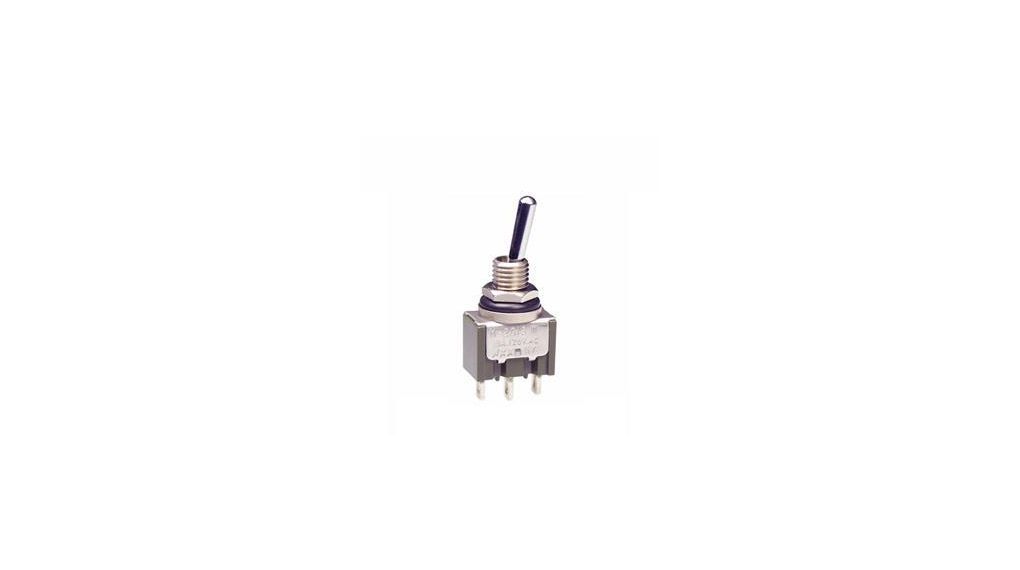 Miniature Toggle Switch ON-OFF-ON 6 A @ 125 VAC / 3 A @ 250 VAC / 3 A @ 30 VDC 1CO IP67