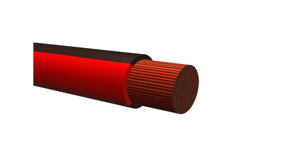 Kytkentälanka PVC 1.5mm² Paljas kupari Ruskea / punainen R2G4 100m