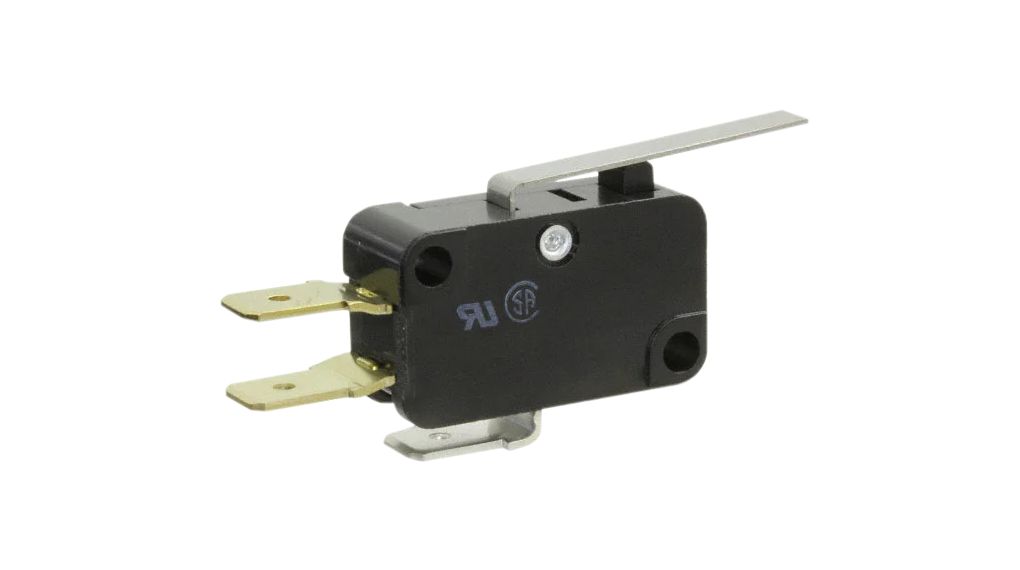 Microrupteur, V, 10A, 1CO, 0.98N, Levier à charnière