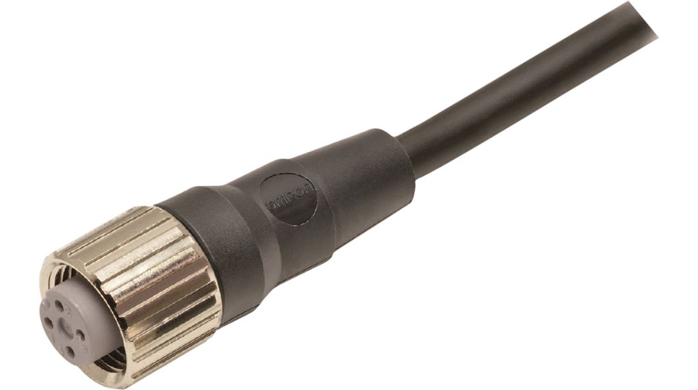 Sensor Cable, M12 Socket - Bare End, 4 Conductors, 2m, IP67,