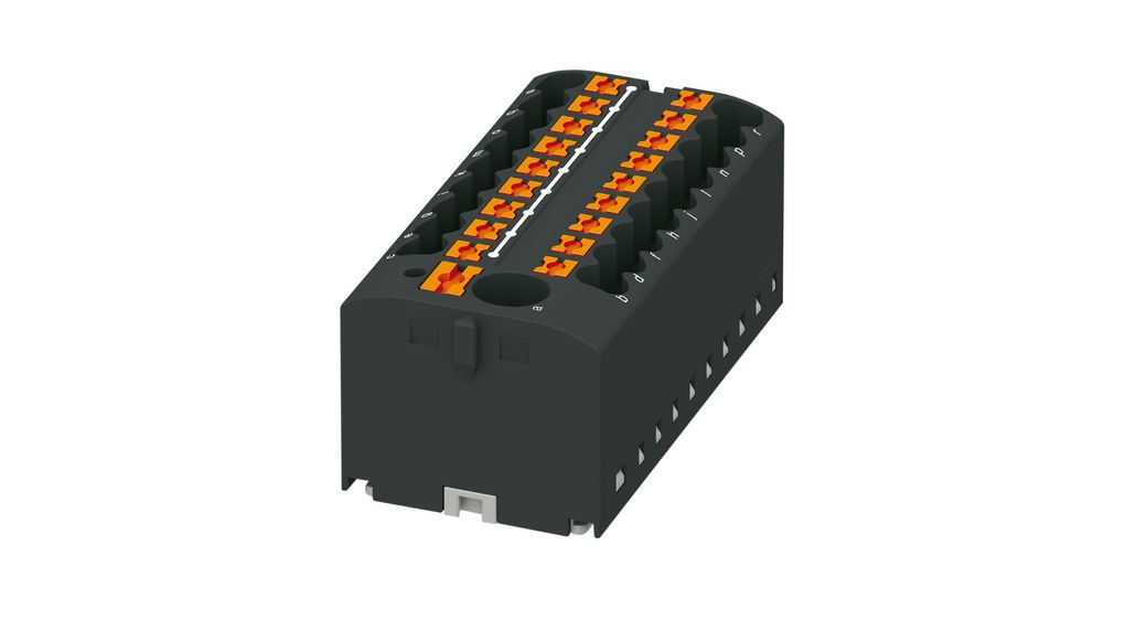 3273388 | Phoenix Contact Terminal Block, Push-In, 19 Poles, 450V, 24A ...