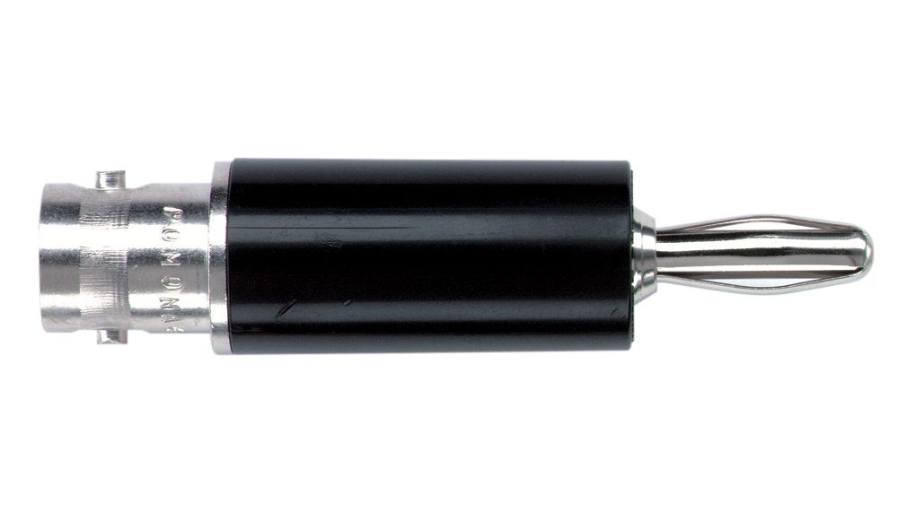 Adapter, BNC Socket - Banana Plug 30 VAC / 60 VDC 52.8mm Black