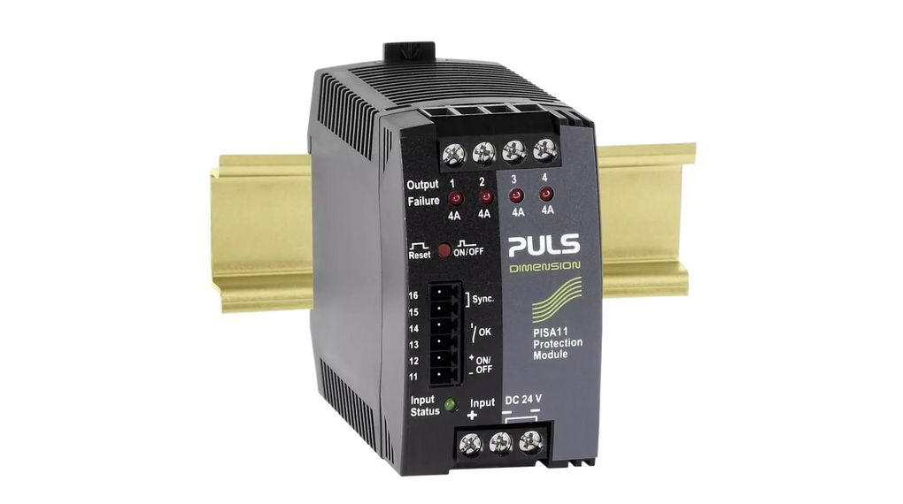 Fuse Module, 4x 4A, 24V, 16.6A, Adjustable