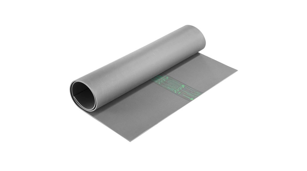 Facom Electrical Safety Mat 600mm x 1m x 3.2mm, Rubber, Grey