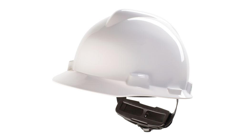 MSA Safety V-Gard White Safety Helmet, Adjustable