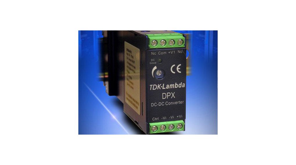 TDK-Lambda, 85 °C Max Temp DPX DC/DC Converter, 5 V dc/12 A, 24V Input, 24V Input, DIN Rail60 W -40 °C Min Temp