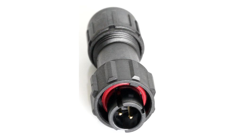 Circular Connector, 2 Contacts, Cable Mount, Plug, Male, IP67 Contacts
