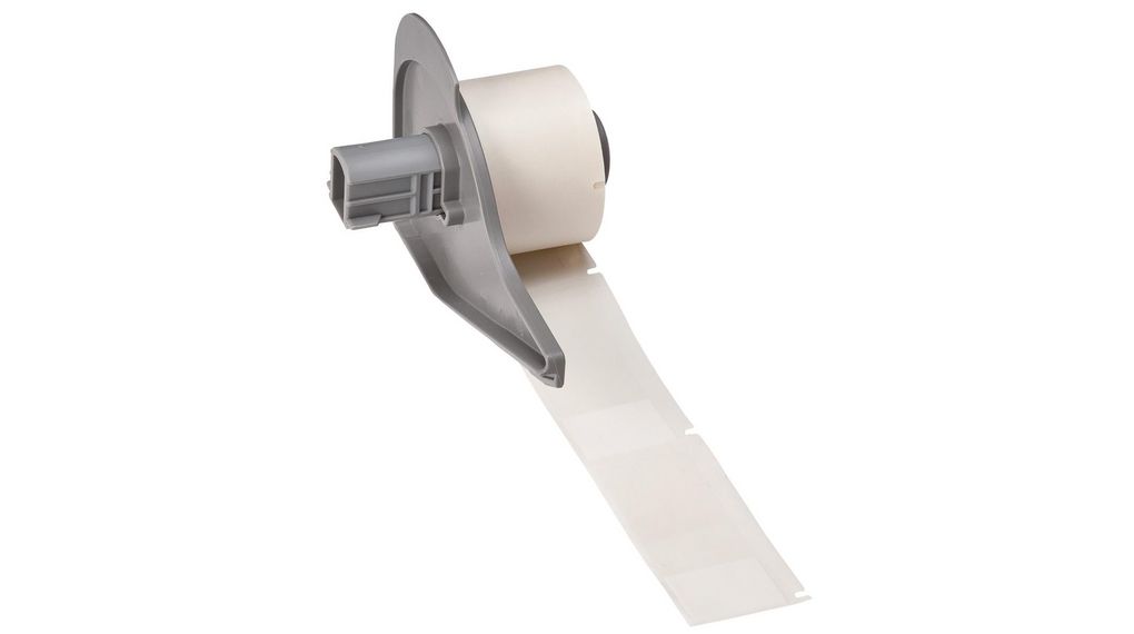 Brady B-417 White, Transparent Label, 25.40mm Width, 19.05mm Height, 100 Qty, 25.4 x 63.5mm