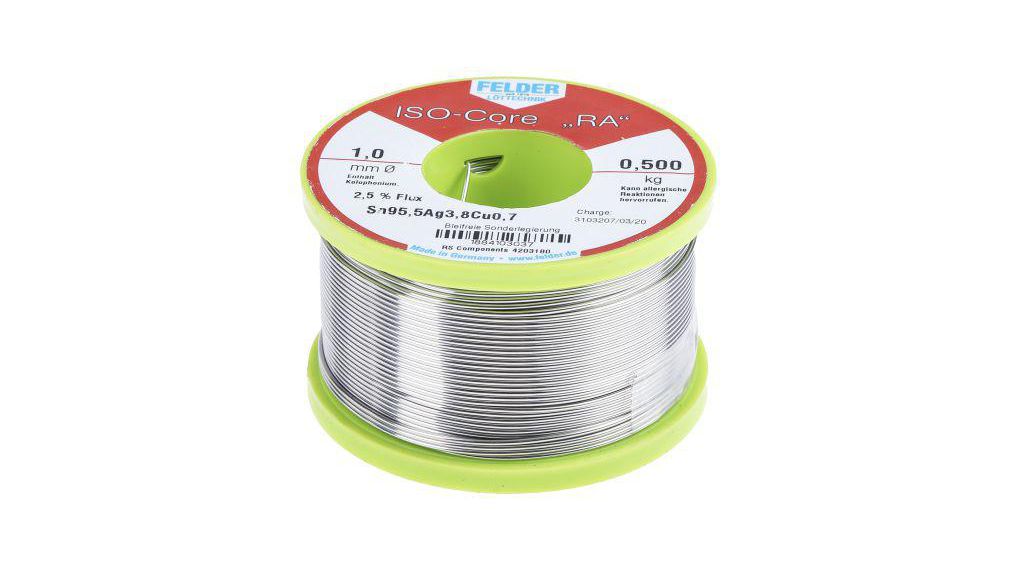 Felder Lottechnik Wire, 1mm Lead Free Solder, 217°C Melting Point