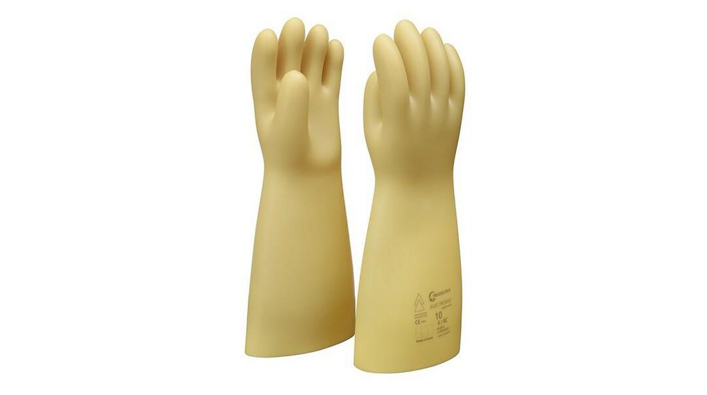 Penta Beige Latex Electrical Protection Electrical Insulating Gloves, Size 10, Latex Coating