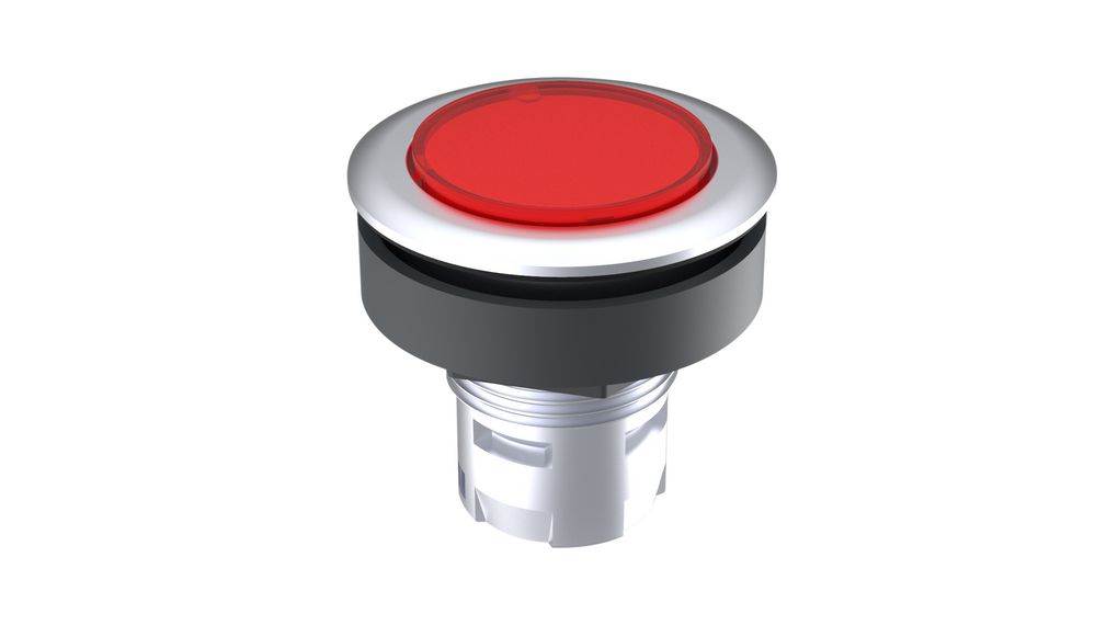 1300902620300 | RAFI Pushbutton Actuator with Round Silver Collar Flat ...