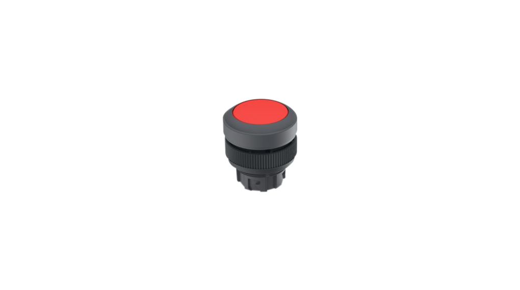 Leuchtdrucktaster-Betätiger mit grauem Frontring Tastend Runde Taste Rot IP65 RAFIX 22 QR
