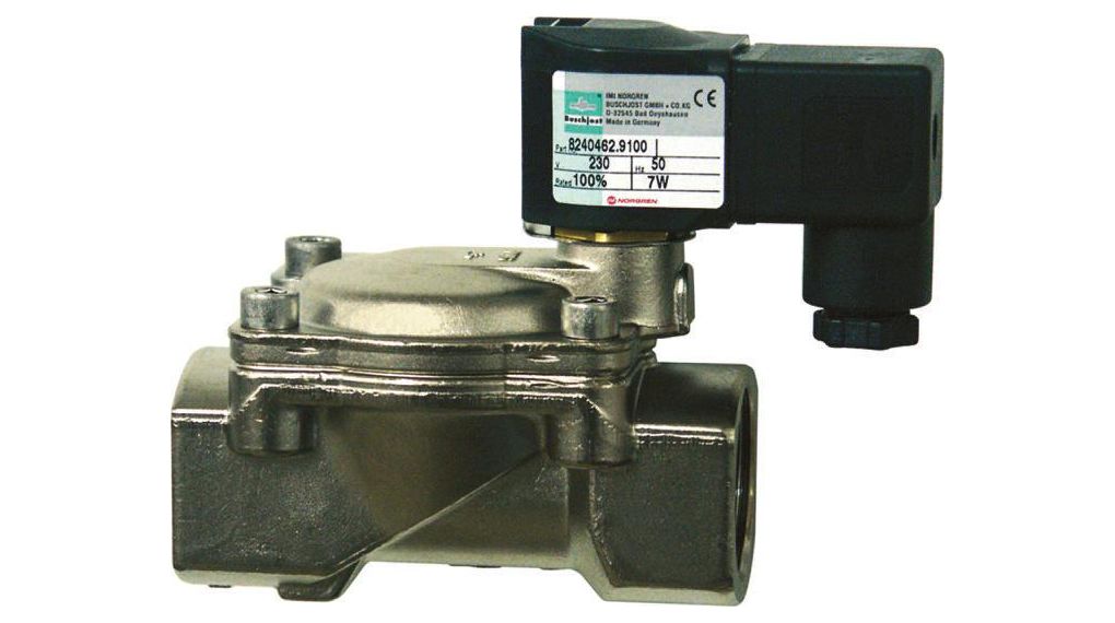 Buschjost Solenoid Valve 8240300.9101.02400, 2 port(s) , NC, 24 V dc, 3/4in