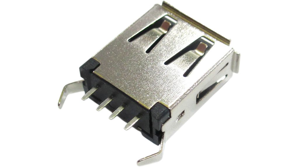 USB-kontaktdon, Uttag, USB-A 2.0, Rak, Positioner - 4