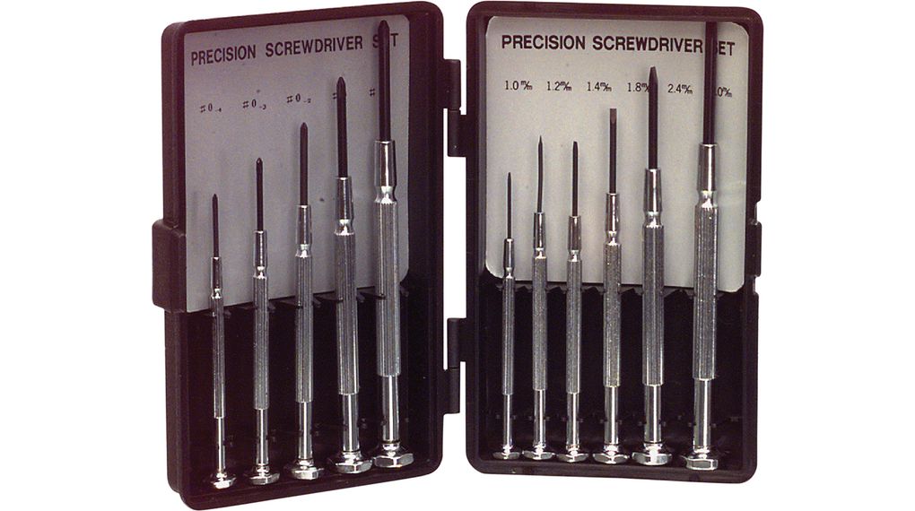Schroevendraaiersets, 11pcs, Phillips / Slotted