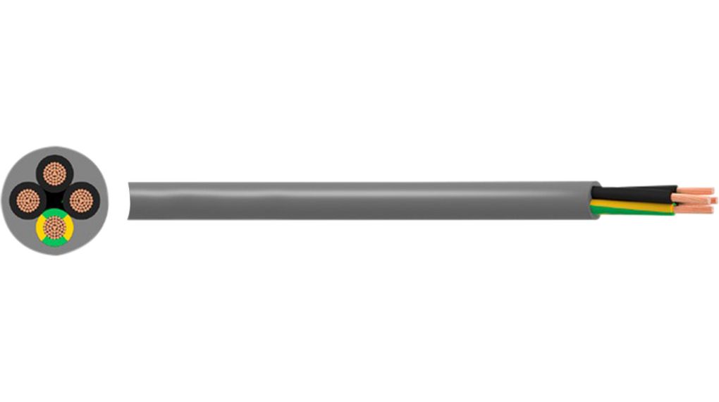 Multicore-kabel, YY niet-afgeschermd, PVCx 4mm², 50m, Grijs