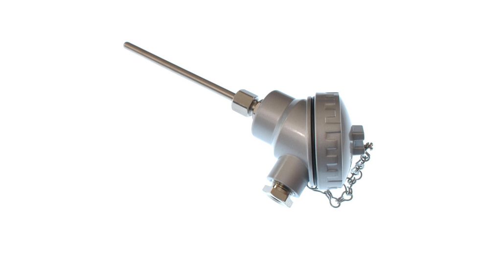 Resistance Thermometer with KNE Terminal Head 6mm 200mm Class B 100Ohm 450°C 1x Pt100, 4-Wire Circuit IP67