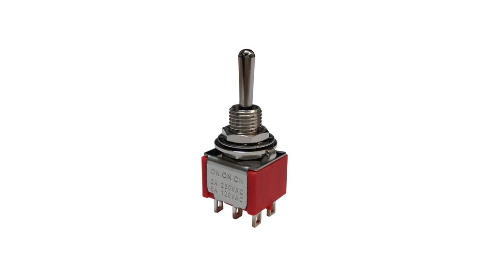 Miniatur-Kippschalter EIN-EIN-EIN 2 A / 5 A 2 Wechsler