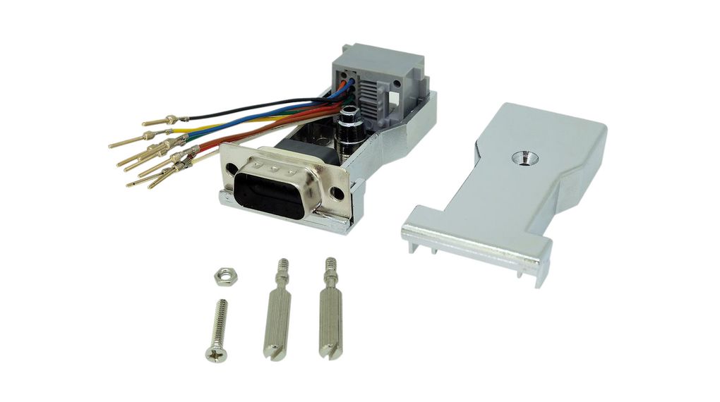 D-Sub Adapter, RJ45 Socket - D-Sub 9-Pin Plug