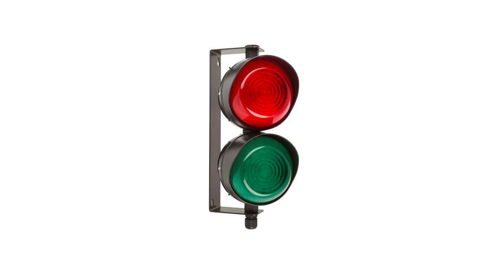 LED-trafikljus LED Röd / Grön 280V Ytfäste IP65 M16