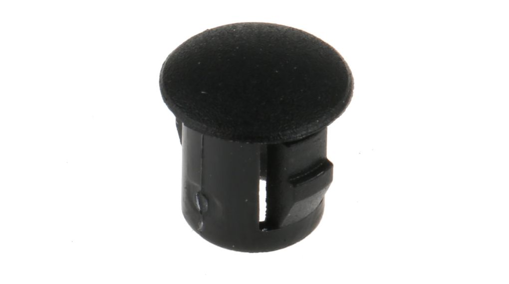 Blanking Plug, 6mm, Polyamide (PA), Black, Pack of 25 pieces