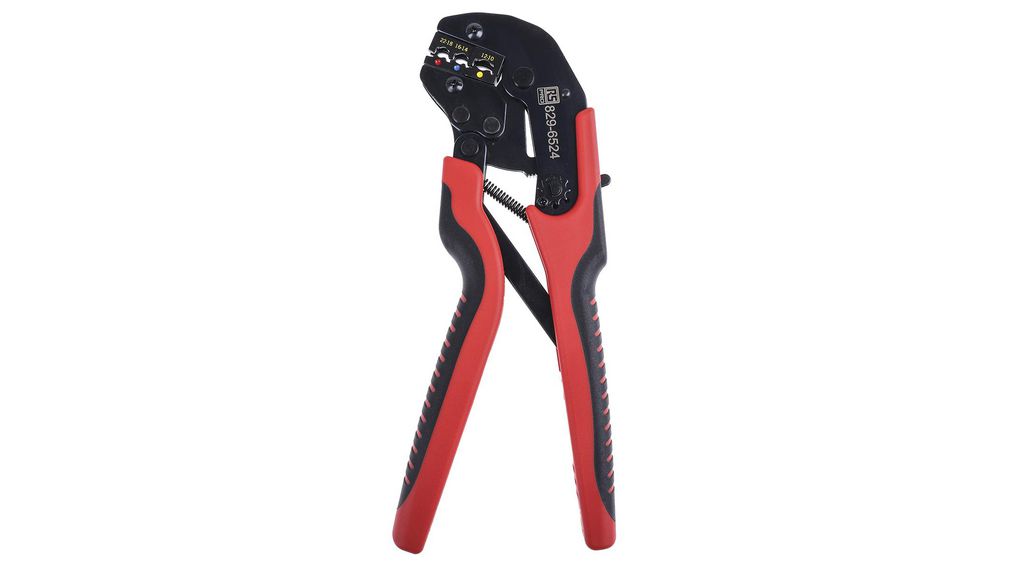Ratchet Crimp Tool for Insulated Spade Connectors, 0.5 ... 6mm², 245mm