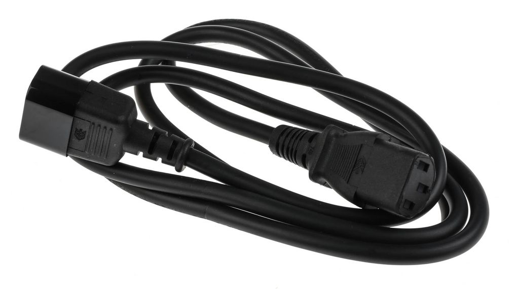 IEC Device Cable IEC 60320 C13 - IEC 60320 C14 1.5m Black