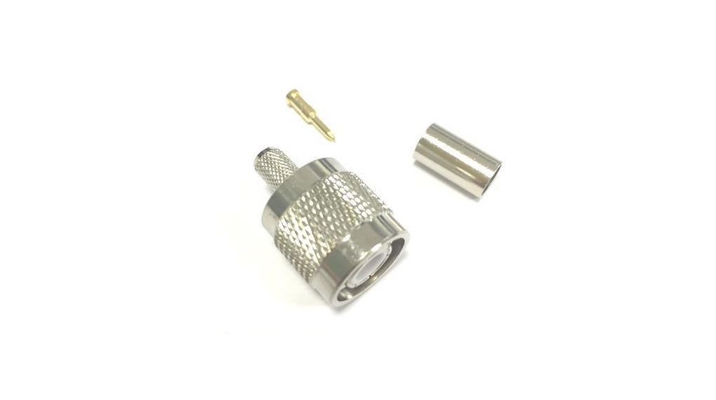 RF Connector, TNC, Plug, RG-58, Cable Mount, Straight, Welding Terminal