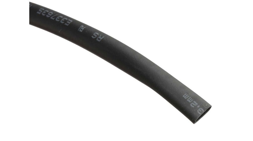 Schrumpfschlauch Polyolefin, 1.6 ... 3.2mm, Schwarz, 10m, Rolle à 10 Meter