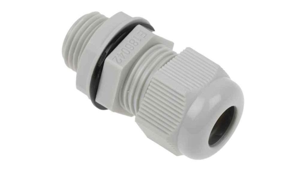 Kabelförskruvning, 5 ... 10mm, M16, Polyamide 6.6, Grå, Paket med 10 delar