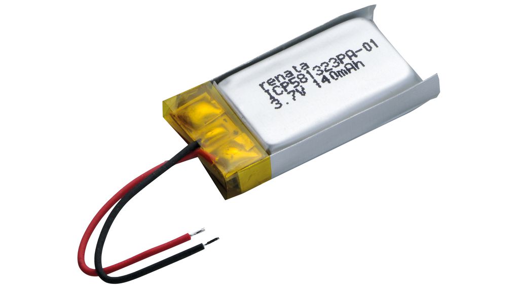 ICP Rechargeable Battery Pack, Li-Po, 3.7V, 145mAh, Wire Lead