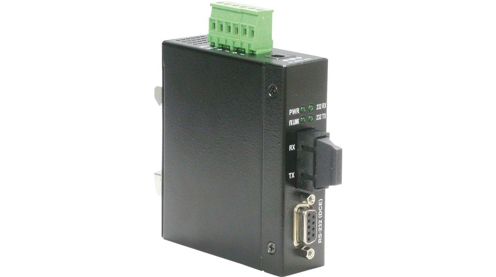 Mediekonverterare, RS-232 - Multi-mode-fiber, Fiberportar 1SC