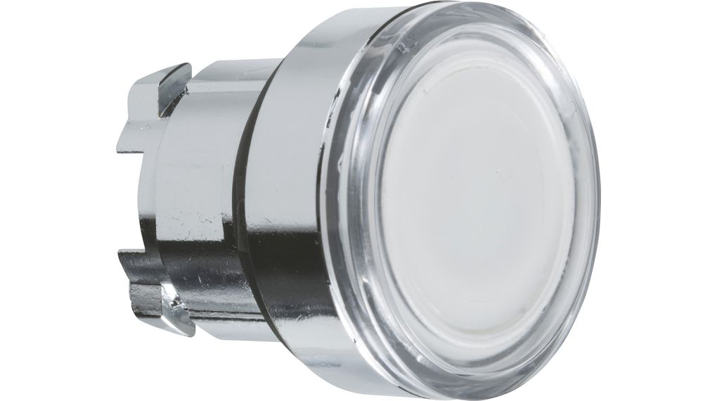 Illuminated Push Button Head White, Metal, Ø22mm IP 69 (K) Momentary Function Pushbutton Metallic / White IP66 / IP67 / IP69 / IP69K Harmony XB4 Series Pushbutton Switches