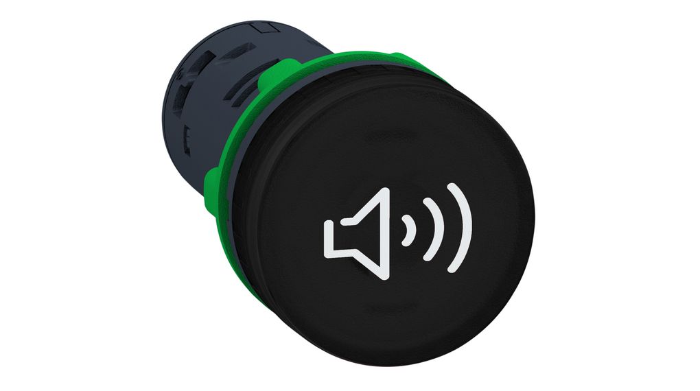 Zoemer 22 mm Continu / Intermitterend Zwart 220 ... 240 V 18mA 90dB Plastic Schroefaansluiting IP69K Harmony XB5