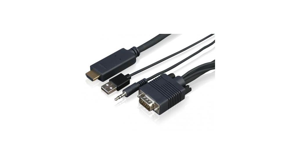 Cable for Sony Displays, HDMI - 3.5 mm Plug / USB-A / VGA