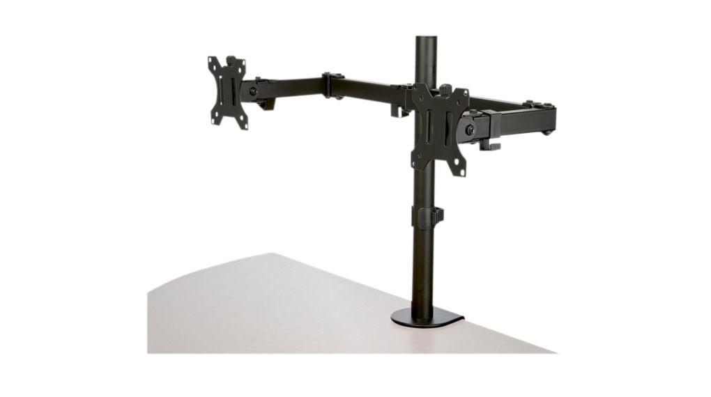 Desk Mount Dual Monitor Arm, 75x75 / 100x100, 8kg