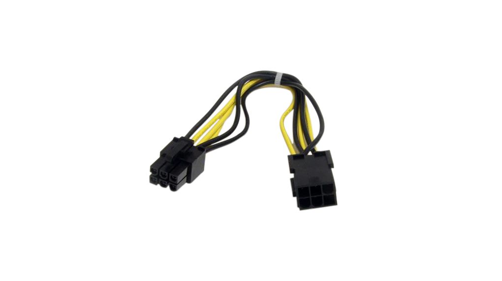 Stromverlängerungskabel 203mm Schwarz / Gelb
