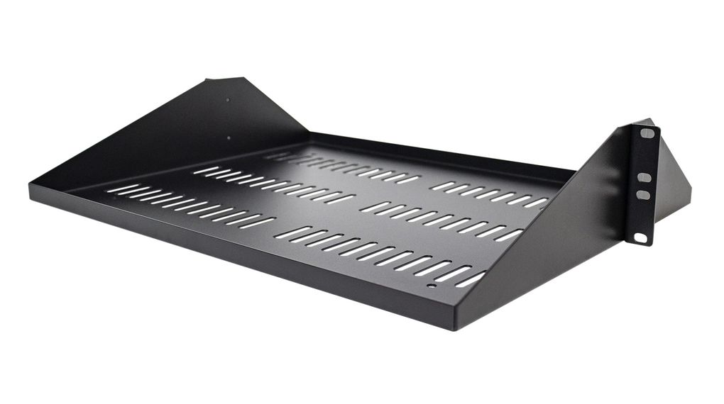 Vented Cantilever Tray, Steel, 356mm, Black