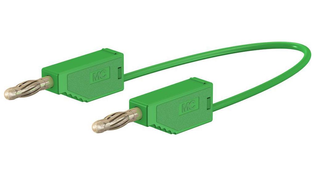 Test Lead PVC 19A Gold-Plated 1m 1mm² Green