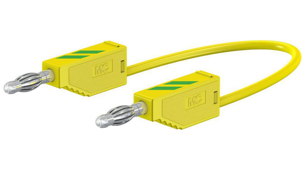 Test Lead PVC 19A Nickel-Plated 1m 1mm² Green, Yellow