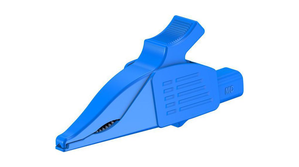 Safety Dolphin Clip 1kV 32A Nickel-Plated Brass Blue