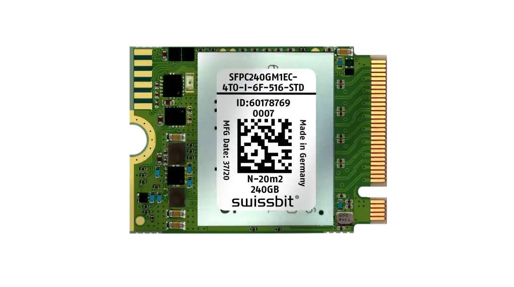 SFPC120GM1EC4TO-C-5E-126-STD, Swissbit SSD, N-20m2-2242, M.2 2242, 120GB,  PCIe 3.1 x4