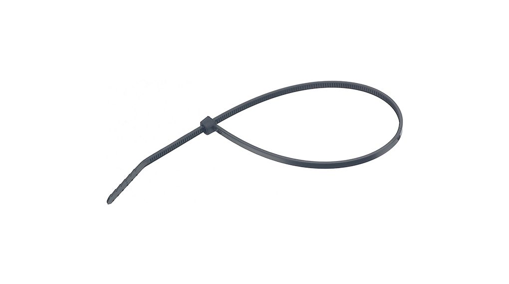 TY-Fast kabelbinder 136 x 2.4mm, Polyamide 6.6 W, 80N, Zwart, 100 ST