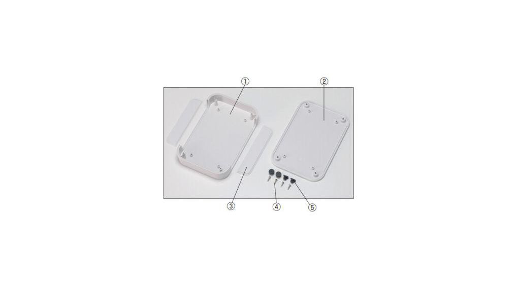Electric Industrial PF Series Grey ABS Enclosure, IP40, Grey Lid, 67 x 100 x 35mm