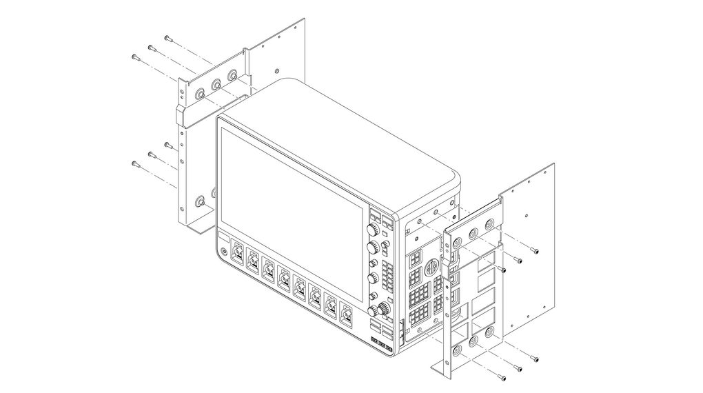 Rackmontage-Kit, Tektronix 4 Series Mixed Signal Oscilloscopes